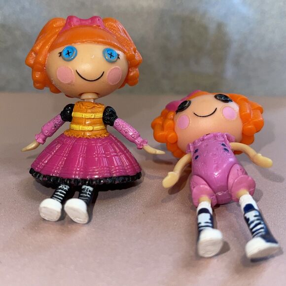 LalaLoopsy Mini Dolls~ Bea Spells a Lot & Sunny Side Up 3" Excellent Red Heads - Picture 7 of 8
